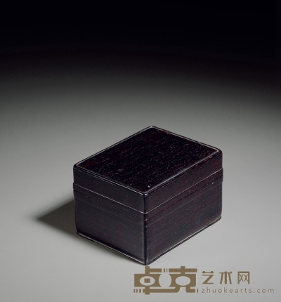 清 紫檀方盒 高6.4cm；长10cm；宽8.8cm