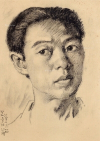 徐悲鸿     1940年作 自画像 镜框 素描