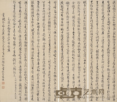 高桢     1845年作 书法 62×17.5cm×4