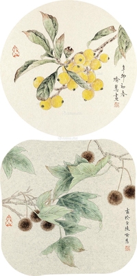 2011年作 花卉 卡纸 设色纸本