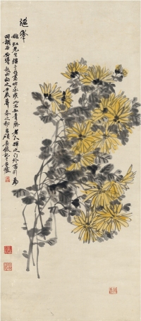 吴昌硕     1892年作 菊花延年图