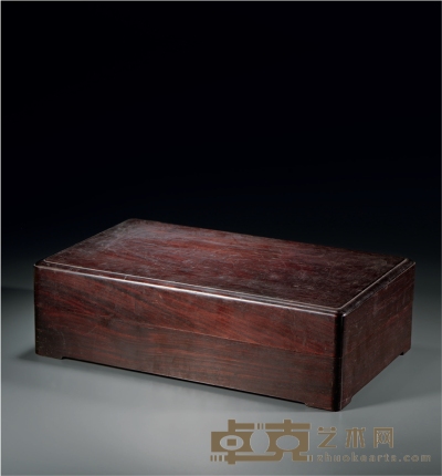 清 红木文具盒 高23.4cm；长39cm；宽10.8cm