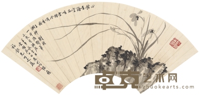 白蕉     1942年作 空谷幽香图 50.5×18cm