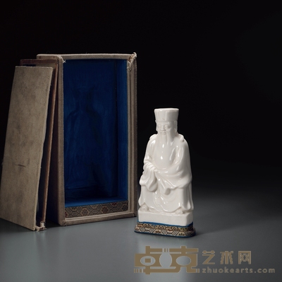 清康熙 德化窑土地星君坐像 高16cm