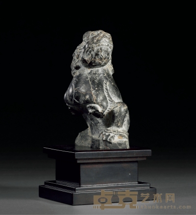 明 青石石狮 （一只） 7×6×12cm