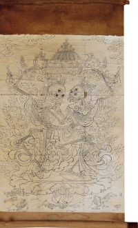 十八世纪 蒙古尸陀林白描