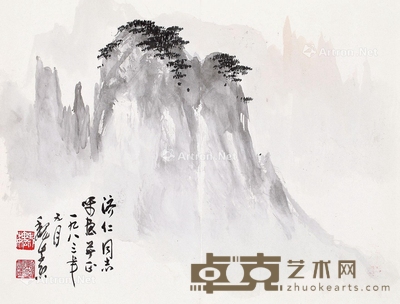魏紫熙 1983年作 山水 29×39cm