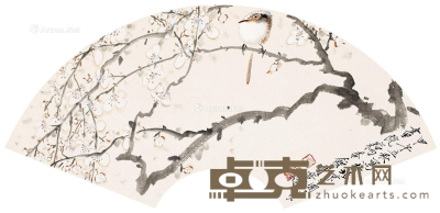 贾广健     2014年作 花鸟扇面 22×60cm