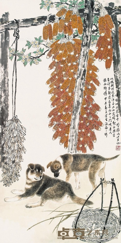 方楚雄 2014年作 豫西乡情 137×69cm