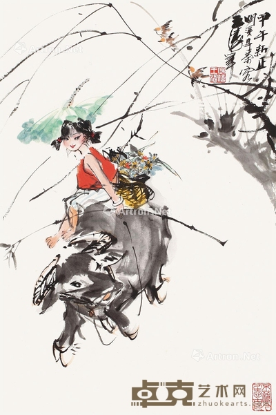 王涛 2014年作 牧牛图 68×45cm