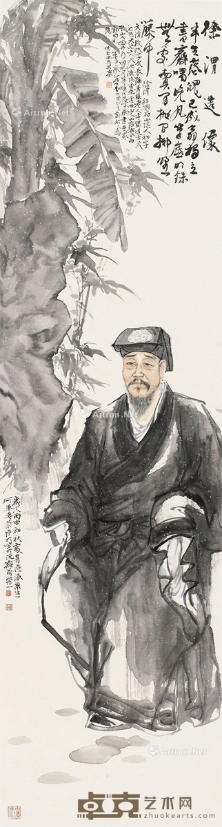 何军委 2016年作 徐渭造像 x 183×49cm