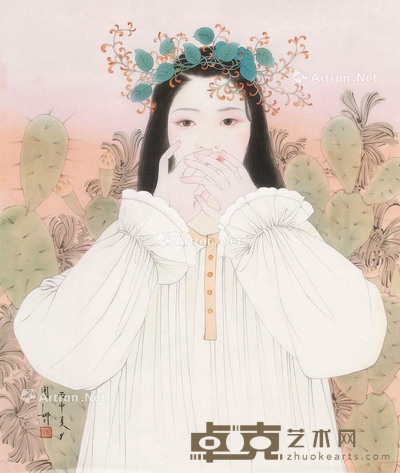 周娜娜 2016年作 羞 58×48cm