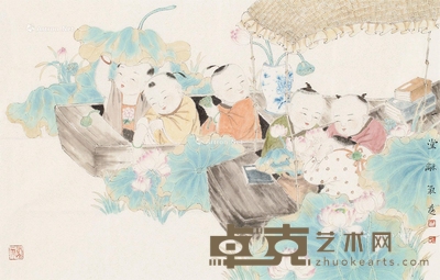 张红燕 2016年作 一堂和气 59×93cm