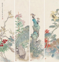 任薰     庚寅（1890）年作 花卉