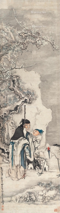 黄慎     壬申（1752）年作 梅妻鹤子
