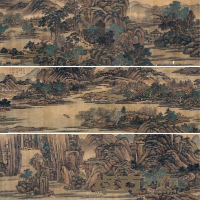 黄鼎 （款）    癸卯（1683）年作 夏山读易图 33×302cm