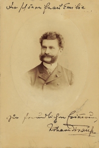 1886年作 小约翰·施特劳斯 签名照