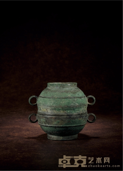 战国早期 青铜绹纹敦 高16.4cm