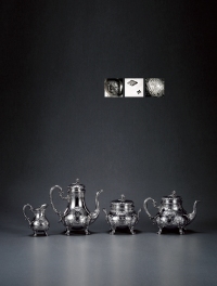 1875年制 纯银咖啡茶具 （四件套）