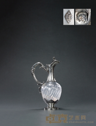 1890年制 纯银酒壶 高29cm
