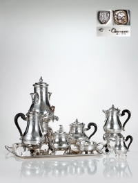 1890年制 纯银大型咖啡茶具 （八件套）
