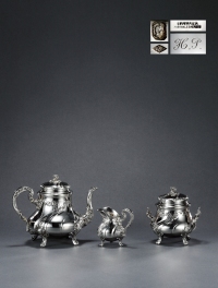 1903年制 纯银咖啡茶具 （三件套）