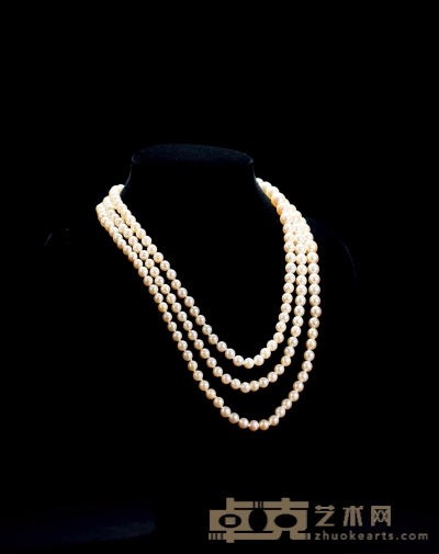 1890年制 珍珠晚宴项链 --