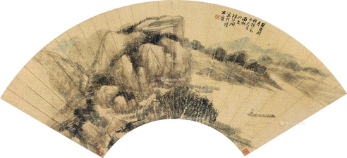 杨伯润     1873年作 溪山归棹图