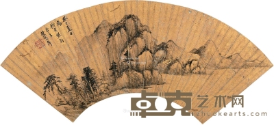 叶有年     癸巳（1653）年作 夏山图 16×47cm
