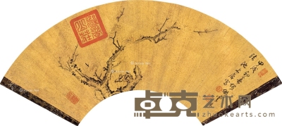 乾隆帝     甲戌（1754）年作 墨梅图 17×52cm