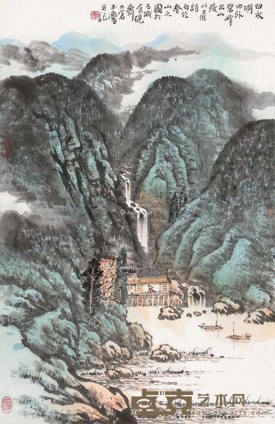 宋玉麟 春山之图 70×44cm