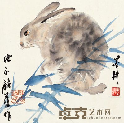 陈永锵 玉兔 30×30cm