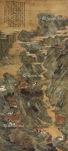 盛懋 春山游骑