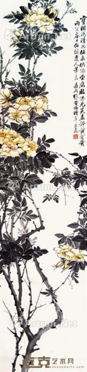 张晋福 花卉 131×31cm
