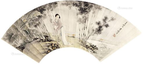黄均 芭蕉仕女