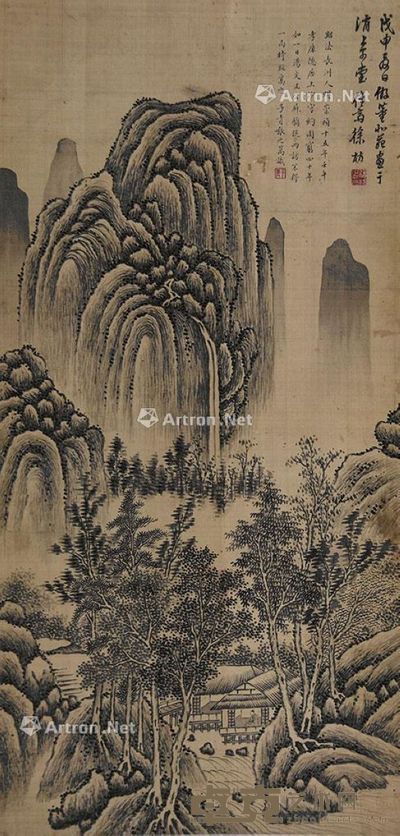 徐坊 秋居图 78×38cm