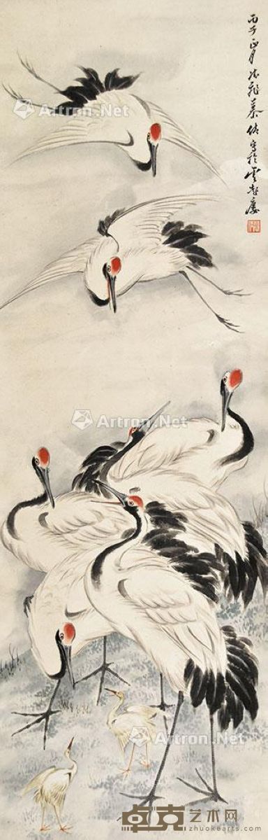 慕凌飞 鹤舞 122×40cm