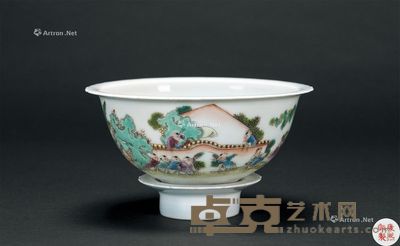 清 粉彩癸口小童嬉戏图转心碗 直径14.6cm；高8cm