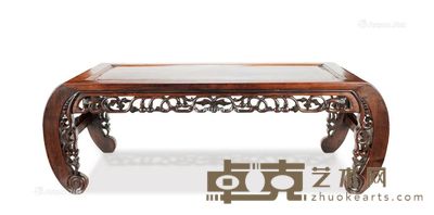 清 黄花梨影木面炕桌 98×42×33cm