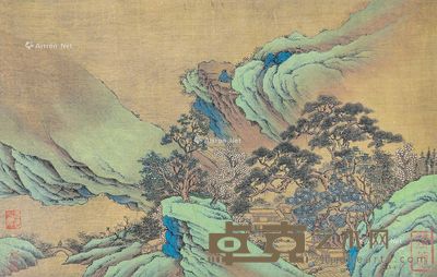佚名 青绿山水 33.5×21.5cm