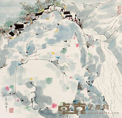 吴冠中 春景山城 51×48.5cm