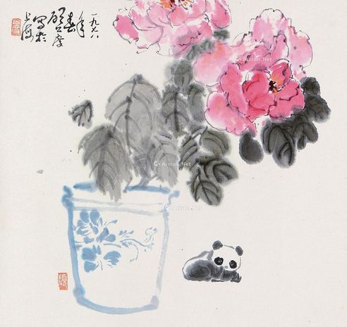 顾公度 盆花