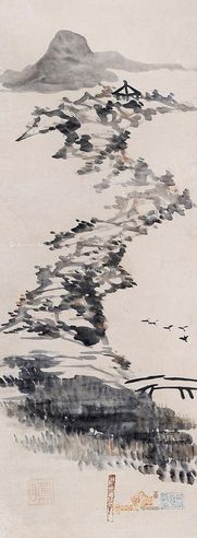 石鲁 溪江秋水