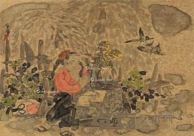 黄少华 读书图 29×40.5cm