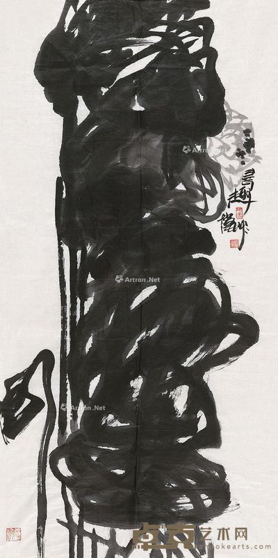 潘公恺 荷趣 135×68cm