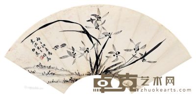白蕉 兰花图 20.5×55cm