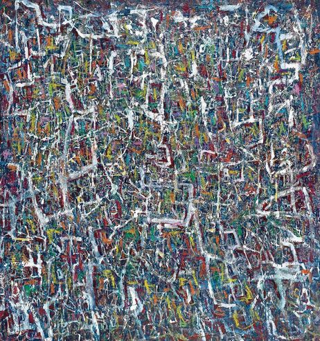 陈荫罴 1970-1980年代作 交错纵横 油彩 画布
