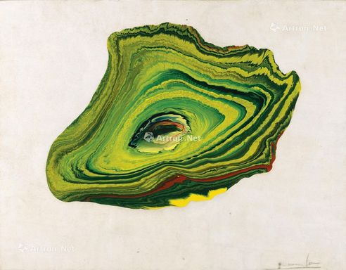 嶋本昭三 一九六七年作 涡流 油画及瓷漆画布
