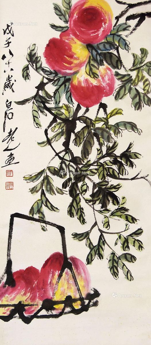 lot:712 齐白石 寿桃图