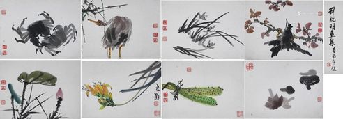 刘既明 花鸟册
